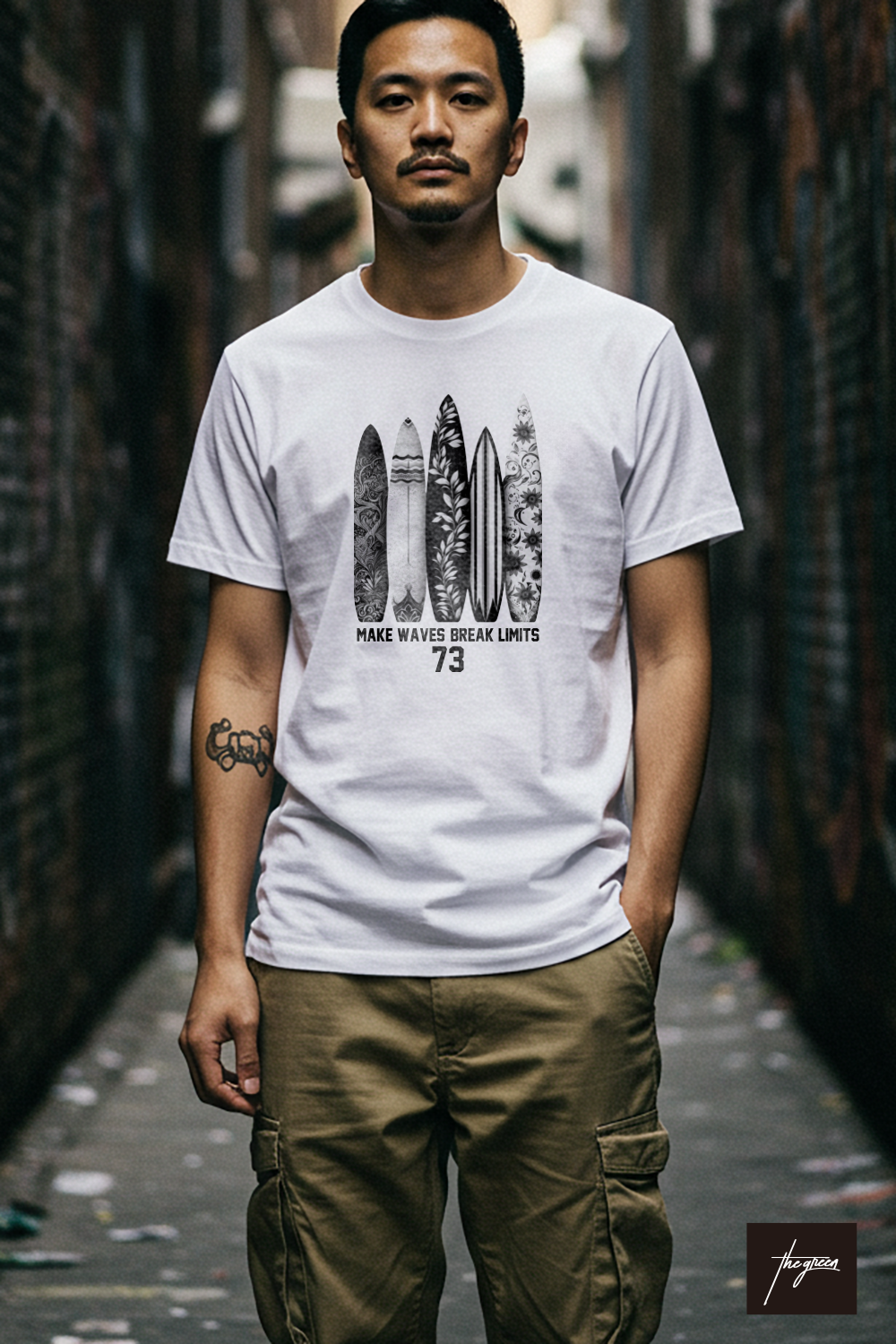 THE GREEN】サーファーが愛する1枚!/サーフボード・モノクロ THE GREEN】サーファーが愛する1枚!/サーフボード・モノクロ