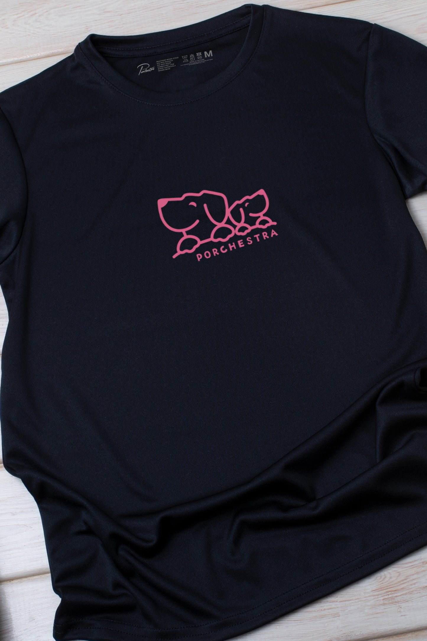 【PORCHESTRA】PowPalsお出かけにぴったりな一枚!/シンプルロゴTシャツ - simple logoTee/cotton 100%/size:XS-XXL