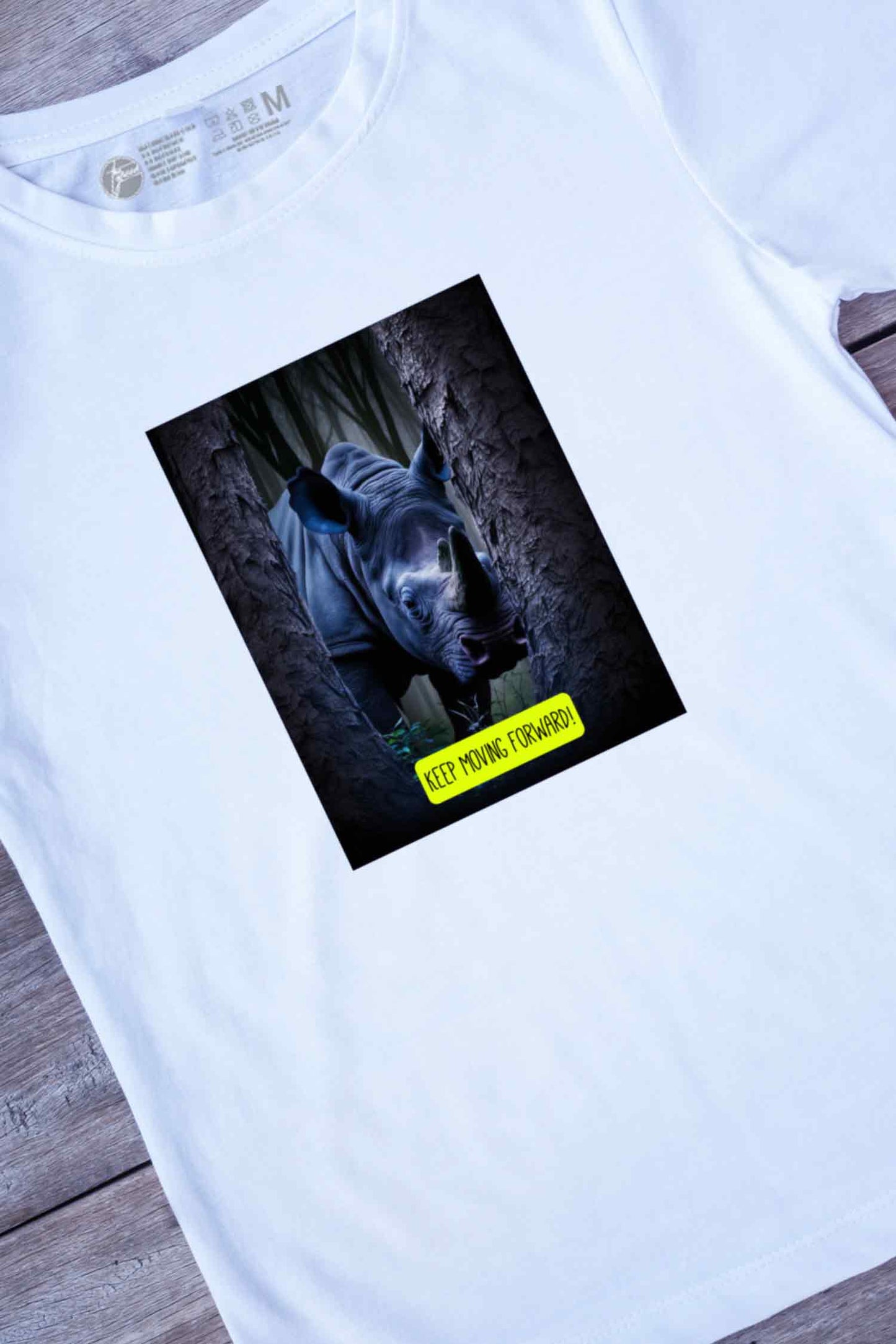 【THE GREEN】森の中からサイ!/ミステリアス・フォレスト・サイTシャツ -Mysterious Forest SAI Tee/cotton 100%/size:XS-XXL