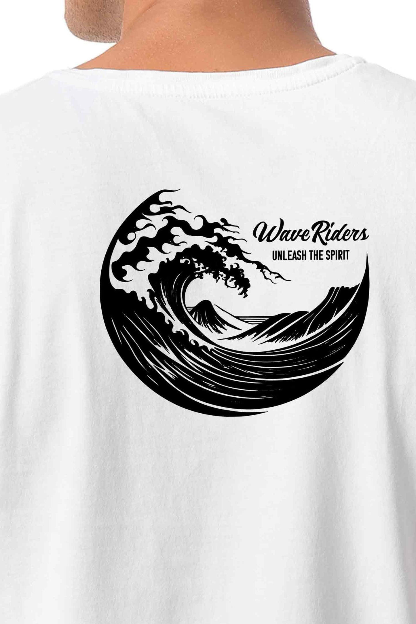 【THE GREEN】波乗りスタイルをアピール!/ウェーブ・ライダー・ロゴ・バックプリントTシャツ - Wave Rider Logo Back Print Tee/cotton 100%/size:XS-XXL