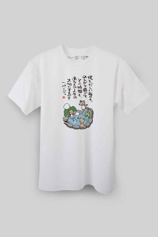 【Still good!】×【ヤポンスキーこばやし画伯】のんびり温泉Tee / cotton 100% / size:S-XXL