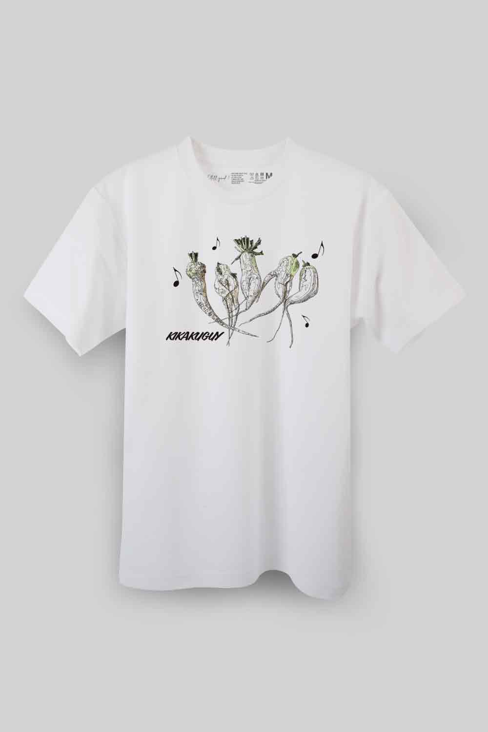 【Still good!】不揃い大根パーティーTシャツ - Singing Radish Tee/cotton 100%/size:S-XXL
