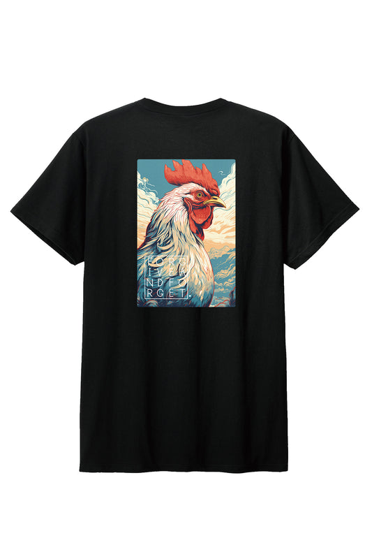 【birdsong.】"FORGIVE AND FORGET." Rooster Tee Type-B  / cotton 100%/size:XS-XXL