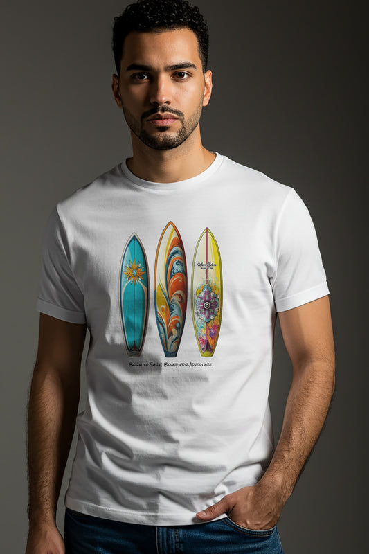 【THE GREEN】夏のスタイルを楽しむ一枚！/モダン・ビンテージ・サーフボードTシャツ -Modern Vintage Surfboards Tee/cotton 100%/size:XS-XXL