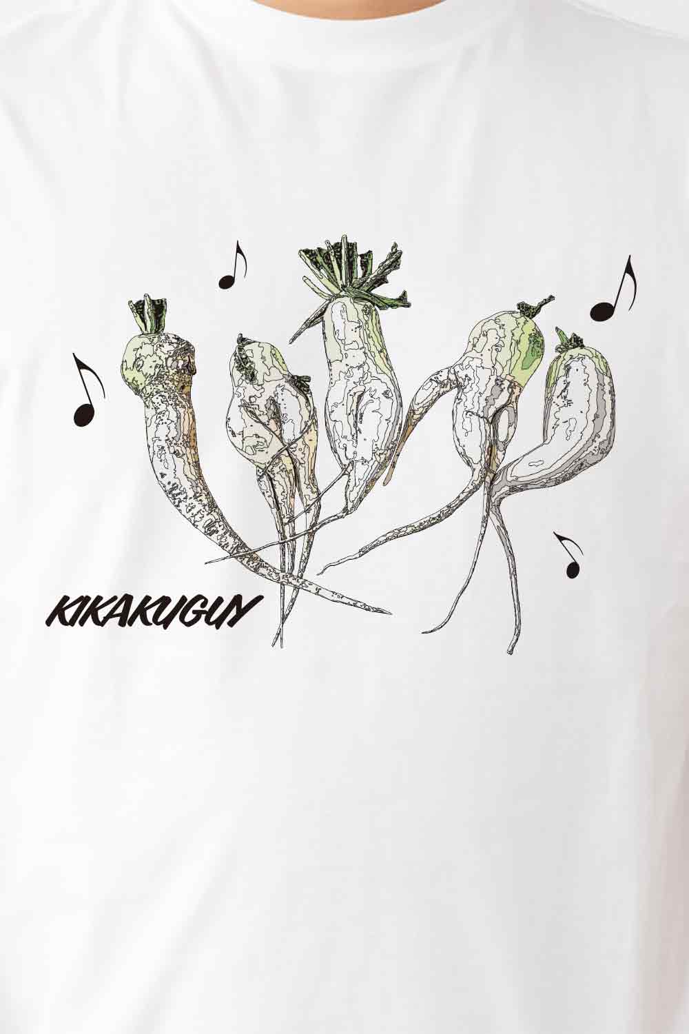 【Still good!】不揃い大根パーティーTシャツ - Singing Radish Tee/cotton 100%/size:S-XXL