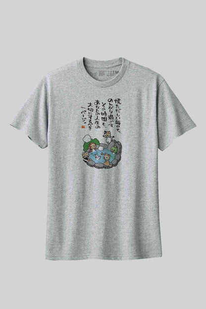 【Still good!】×【ヤポンスキーこばやし画伯】のんびり温泉Tee / cotton 100% / size:S-XXL