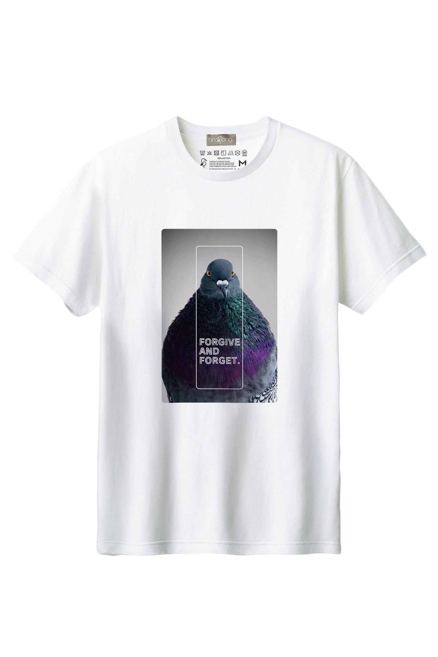 【birdsong.】"FORGIVE AND FORGET." Pigeon Tee Type-A / cotton 100%/size:XS-XXL