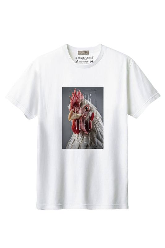 【birdsong.】"FORGIVE AND FORGET." Rooster Tee Type-C  / cotton 100%/size:XS-XXL