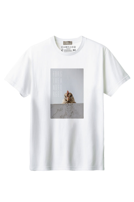 【birdsong.】"FORGIVE AND FORGET." Rooster Tee Type-D  / cotton 100%/size:XS-XXL