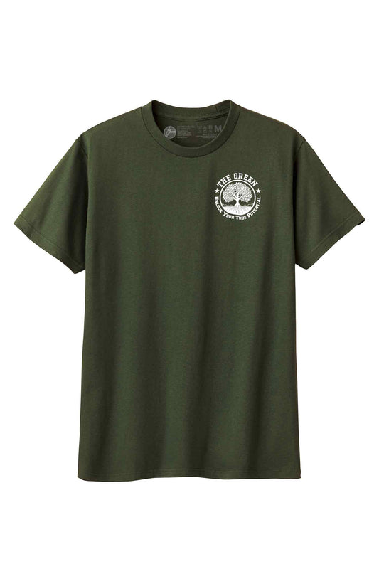 【THE GREEN】クールなロゴでシンプルなTシャツ - The Green Logo Tee/cotton 100%/size:XS-XXL