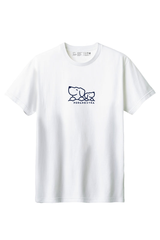 【PORCHESTRA】PowPalsお出かけにぴったりな一枚！/シンプルロゴTシャツ - simple logoTee/cotton 100%/size:XS-XXL