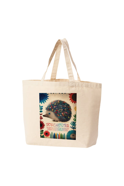 【ZAKKA】Hedgehog print, tote bag