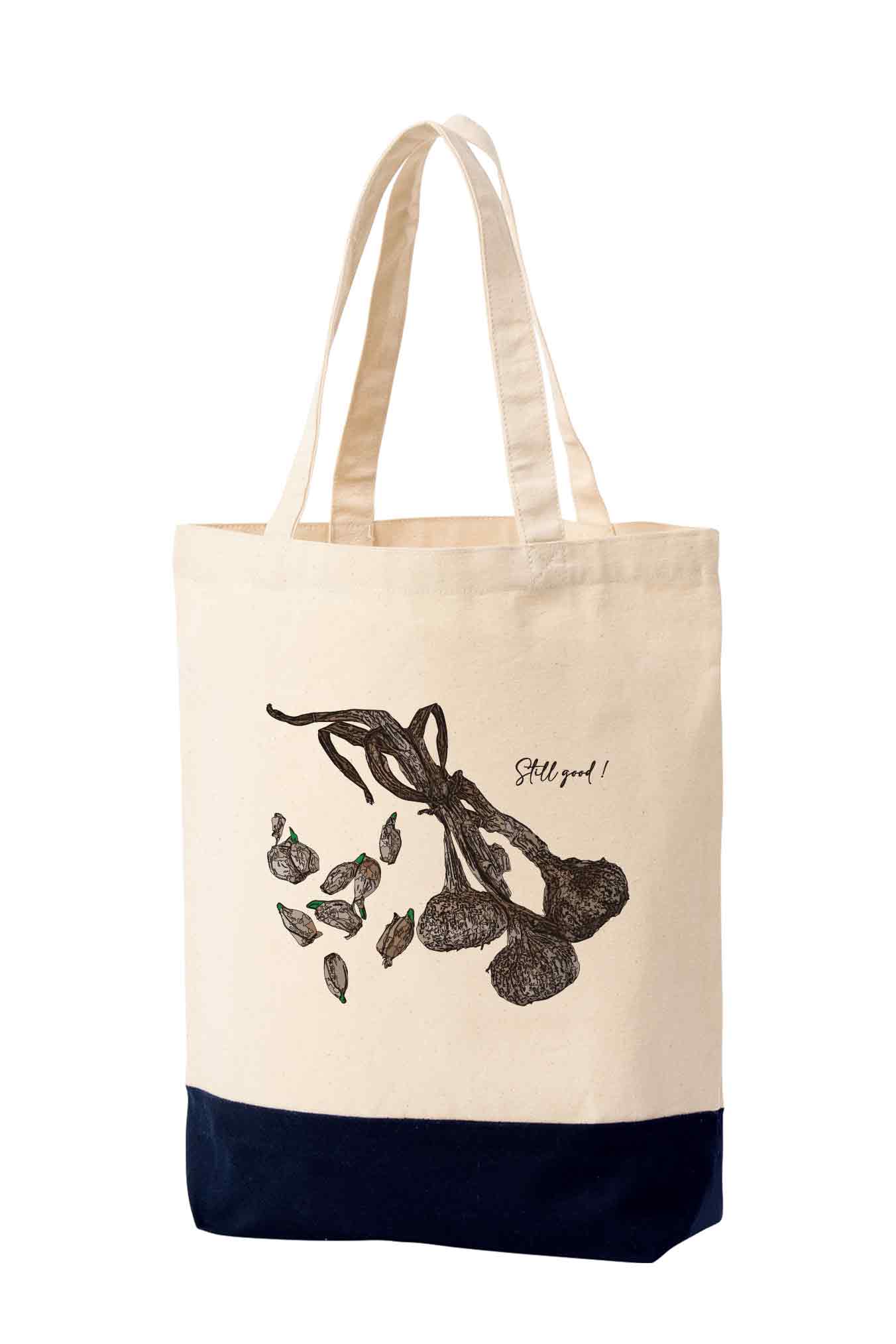 トートバッグ 芽が出たニンニク