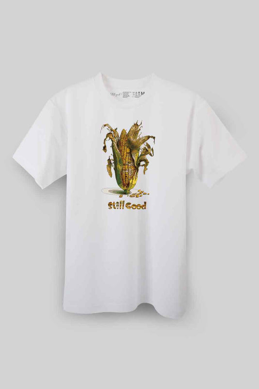 【Still good!】夏を感じる！不揃い粒のトウモロコシTシャツ - Summer Corn Tee/cotton 100%/size:S-XXL