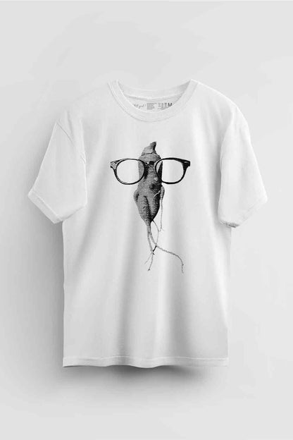【Still good!】オシャレなギフトにぴったり！/エッグプラントTシャツ -Eggplant Glasses Tee/cotton 100%/size:S-XXL