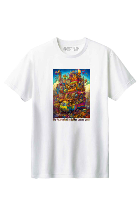 【THE GREEN】未来への一歩！/ カラフル・フューチャー・スタートTシャツ - Colorful Future Start Tee /cotton 100%/size:XS-XXL