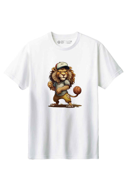 【THE GREEN】アクティブ&キュート！/野球ライオンTシャツ - Baseball Lion Tee /cotton 100%/size:S-XXL