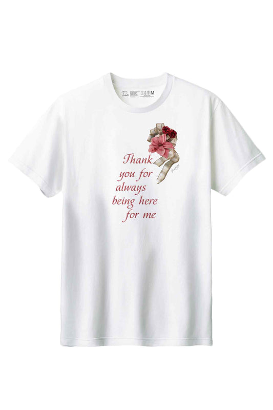 【PORCHESTRA】華やかな一枚！/ピンクフラワーコサージュTシャツ - Pink Flower Corsage Tee /cotton 100%/size:XS-XXL