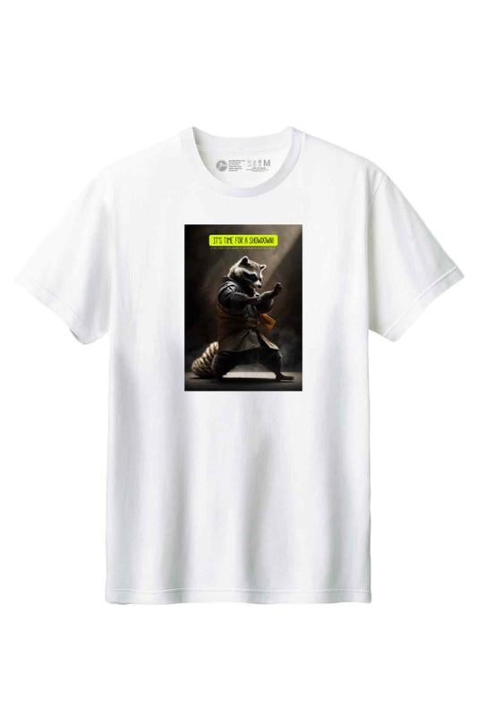 【THE GREEN】注目度抜群！/空手アライグマTシャツ - Karate Raccoon Tee /cotton 100%/size:XS-XXL