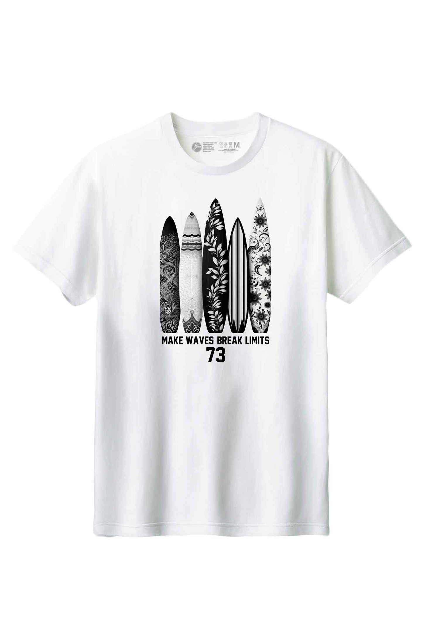 【THE GREEN】サーファーが愛する1枚！/サーフボード・モノクロ・フォト風Tシャツ - Surfboard Monochrome Photo Style Tee/cotton 100%/size:XS-XXL