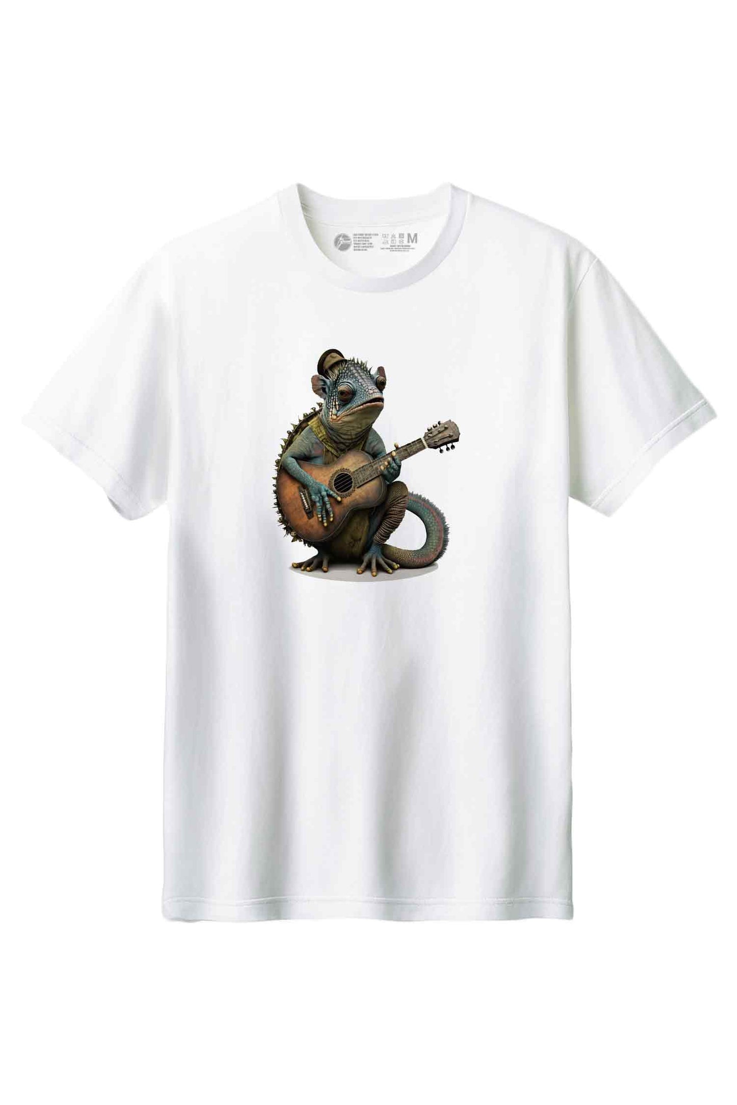 【THE GREEN】ギター好きには必見！/ギタープレイ・カメレオンTシャツ -Guitar Playing Chameleon Tee/cotton 100%/size:XS-XXL