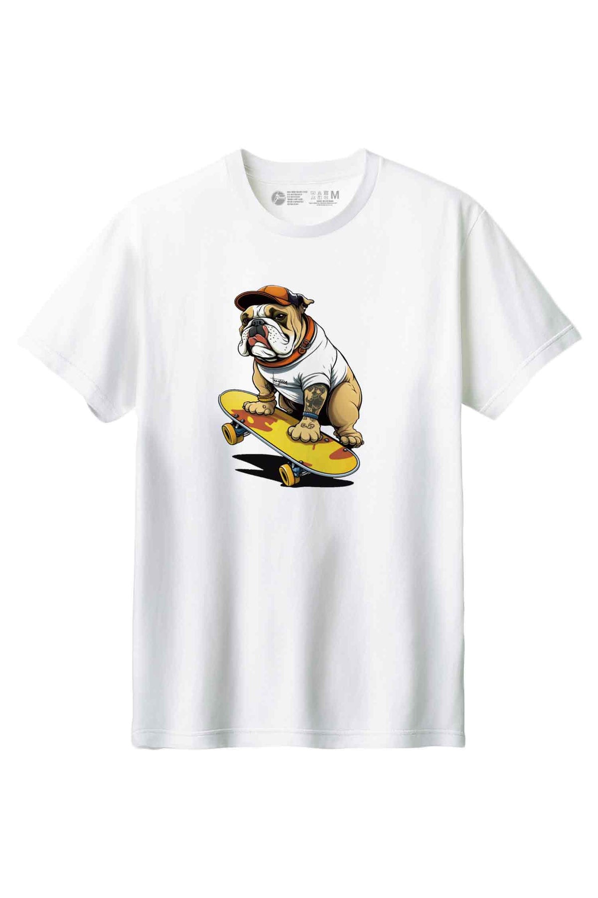 THE GREEN】スケボーがキュート！/スケートボード・ブルドッグTシャツ 