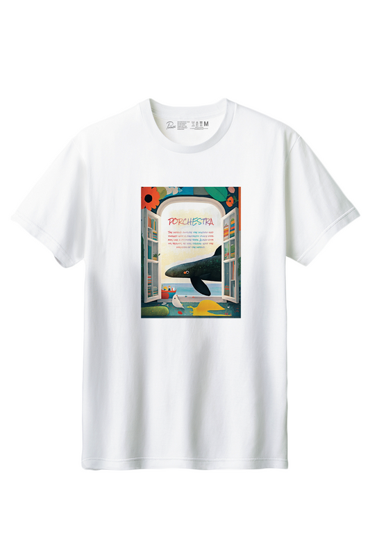 【PORCHESTRA】シャチが可愛い！/フライングシャチTシャツ -Flying Orca Tee/cotton 100%/size:XS-XXL