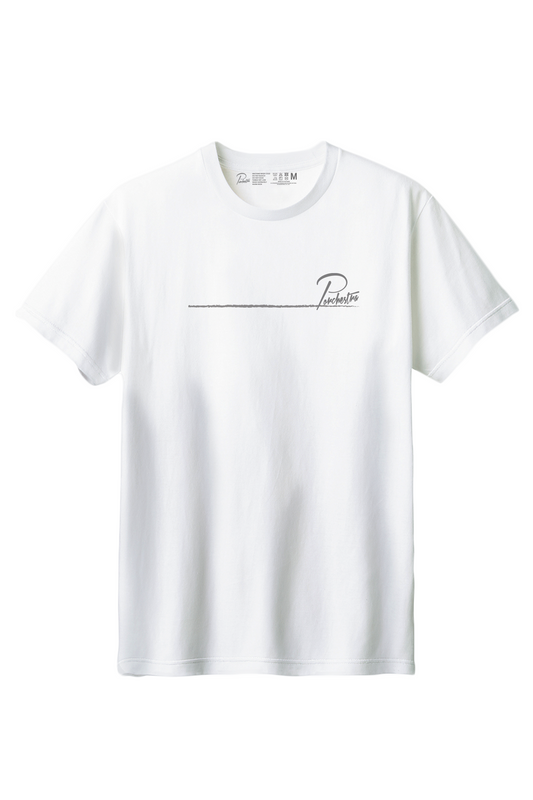 【PORCHESTRA】シンプルで組み合わせに悩まないロゴTシャツ！/ロゴアンダーラインTシャツ -Logo Underline Tee/cotton 100%/size:XS-XXL