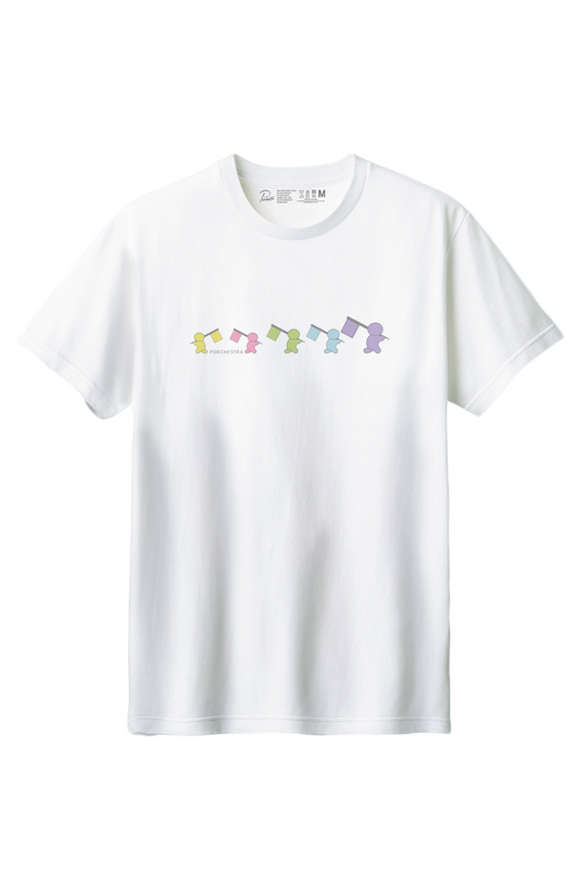 【PORCHESTRA】ほほえましさに癒されるイラストTシャツ！/キャラクターアートTシャツ -Character Art Tee/cotton 100%/size:XS-XX