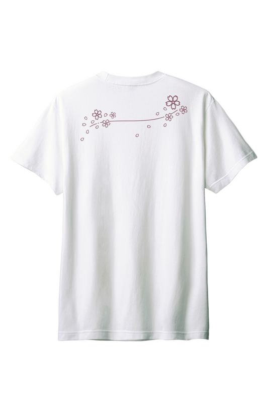 【PORCHESTRA】日本らしさ溢れる桜Tシャツ！/桜舞うロゴTシャツ -Sakura Logo Tee/cotton 100%/size:XS-XXL